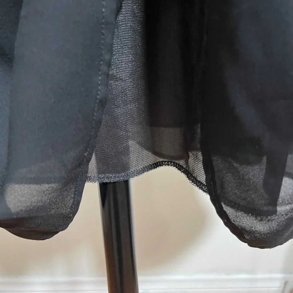 XOXO Vintage 90s Y2K Black Maxi Prom Dress Evening Gown Empire Waist Bow Size 5 - Picture 9 of 16